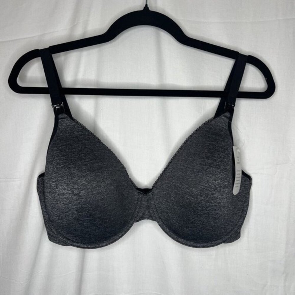 Gratlin 40D Underwire Nursing‎ Bra Heather Gray Charcoal
